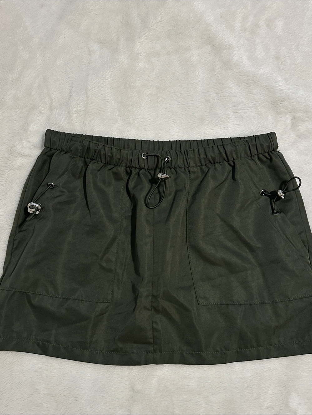 Edikted Olive Green Mini Utility Skirt